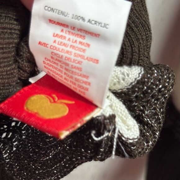 Apple Bottoms Womens Y2K Sweater Knit Zig Zag Brown Green Crewneck Long Sleeve - Picture 15 of 15